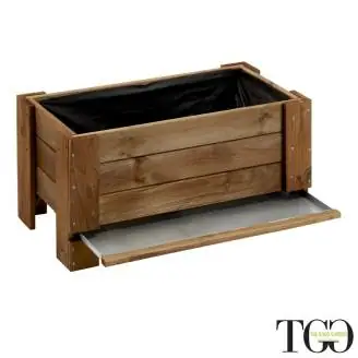 Gardener Outdoor-Pflanzkasten aus Holz GardenBox auf dem Boden klein kastanienfarben 81 x 44 x 40 cm