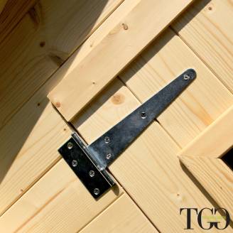 Holzhütte 2x2 Wanda - Box, Schuppen für Werkzeuge mit Tür und Fenster, 198x198 cm