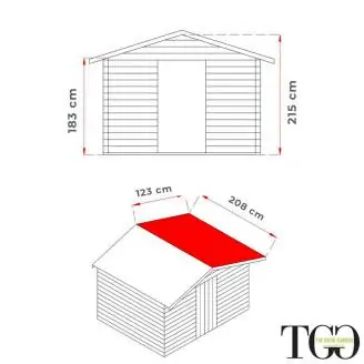 Holzschuppen – 2x2 Holzschuppen für Wagenheber mit Tür …