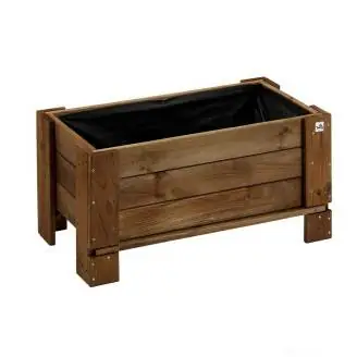 Gardener Outdoor-Pflanzkasten aus Holz GardenBox auf dem Boden klein kastanienfarben 81 x 44 x 40 cm