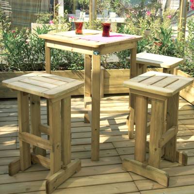 Hoher Gartenhocker aus Holz Rex 40x45x h80 cm