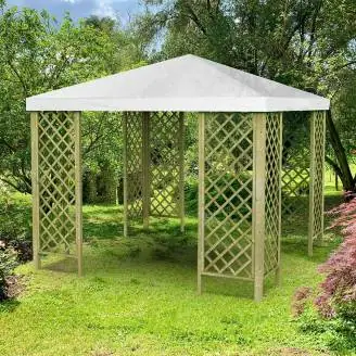 Red GT Gartenpavillon aus Holz mit PVC-Abdeckung 300 x 300 cm