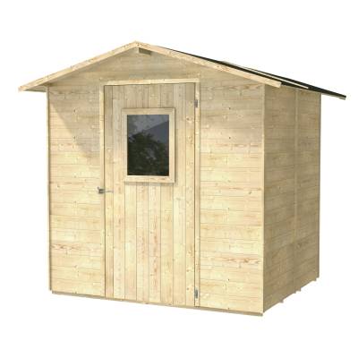 Holzhaus 2x2 Kasten Gerätehaus Holz mit Tür und Fenster 200x207x214 cm