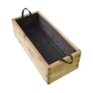 Mirabell Holzpflanzgefäß für draußen 40x90 h.30,5 cm naturfarben