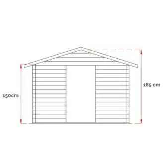 Holzhäuser - Mario 146x130 Holz Gartenhaus Box mit...