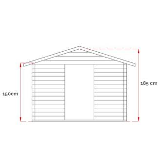 Gartenhaus Mario 146x130, Geräteschuppen mit Einzeltür ohne Fenster