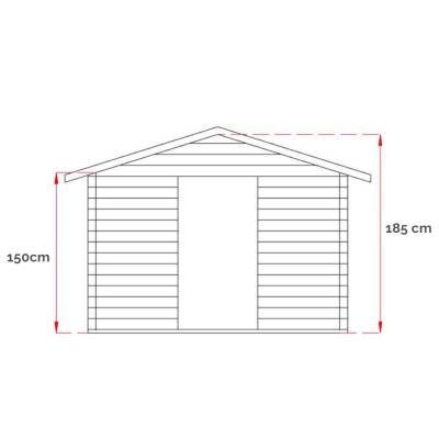 Holzhäuser - Mario 146x130 Holz Gartenhaus Box mit...