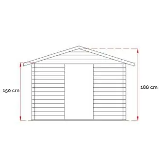 Holzhäuser - Franco 178X218 cm Gartenholzhaus mit...