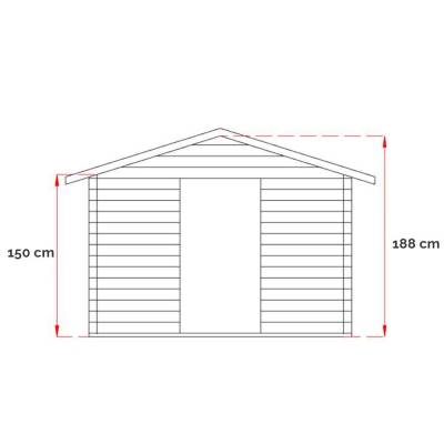 Holzgartenhaus Franco 178X218 cm Boxschuppen mit einzelner Blindtür - BODEN AUSGESCHLOSSEN