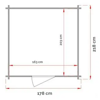 Holzhäuser - Franco 178X218 cm Gartenholzhaus mit...