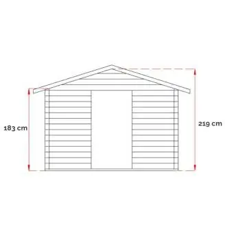 Holzschuppen - Holzgeräteschuppen Willa 3x2,5 mit Po...