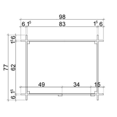 Outdoormöbel - Lilly Holz Outdoor Hundehütte 98X77 CM