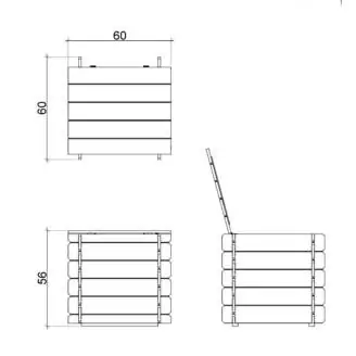 Gartenmöbel - Truhe Gaia 60x60 Gartentruhe aus Holz...