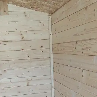 Carlotta 3x3 m Gartenhaus aus Holz mit doppelter Fenstertür - OPTIONALER BODEN