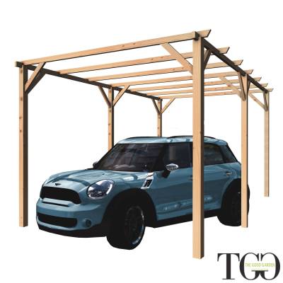 HOLZPERGOLA 3X5 FÜR DEN AUSSENBEREICH UND GARTEN AUS MASSIVEM KIEFERHOLZ, IM AUTOKLAV IMPRÄGNIERT, PERGOLA 300X500 CM SET