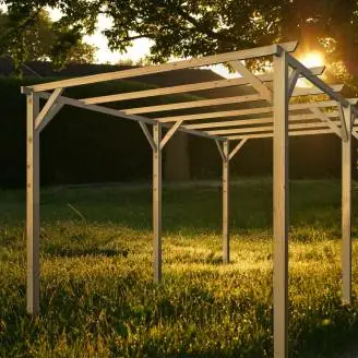 Holzpergola 3x5 für Außenbereich und Garten aus massiver Kiefer, im Autoklav imprägniert Pergola 300x500 cm