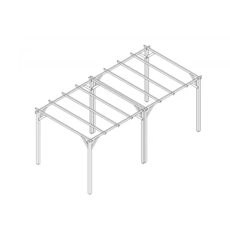 Pergolen und Pavillons – 3x6 Holzpergola für Außenbereich und Garten in Pi...