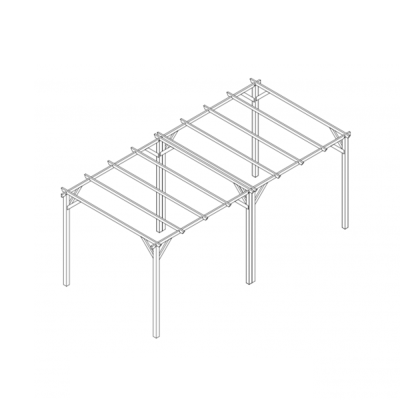 Pergolen und Pavillons – 3x6 Holzpergola für Außenbereich und Garten in Pi...