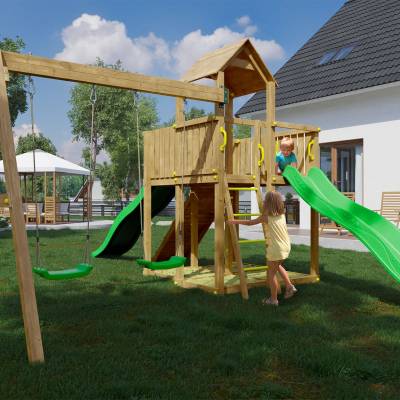 Autoklavierter Holzspielplatz Woody Tree House TGG Play