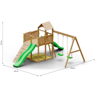 Autoklavierter Holzspielplatz Woody Tree House TGG Play