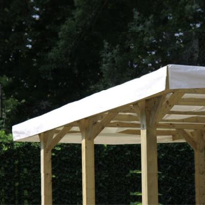 PVC-Abdeckung für Pergola 3x5 Carport Farbe Weiß