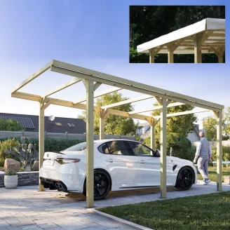 PVC-Abdeckung für Pergola 3x5 Carport Farbe Weiß