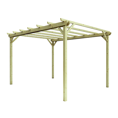 3x4 Holzpergola für Außenbereiche und Gärten aus kesseldruckimprägniertem Nadelholz