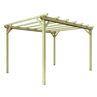 3x4 Holzpergola für Außenbereiche und Gärten aus kesseldruckimprägniertem Nadelholz