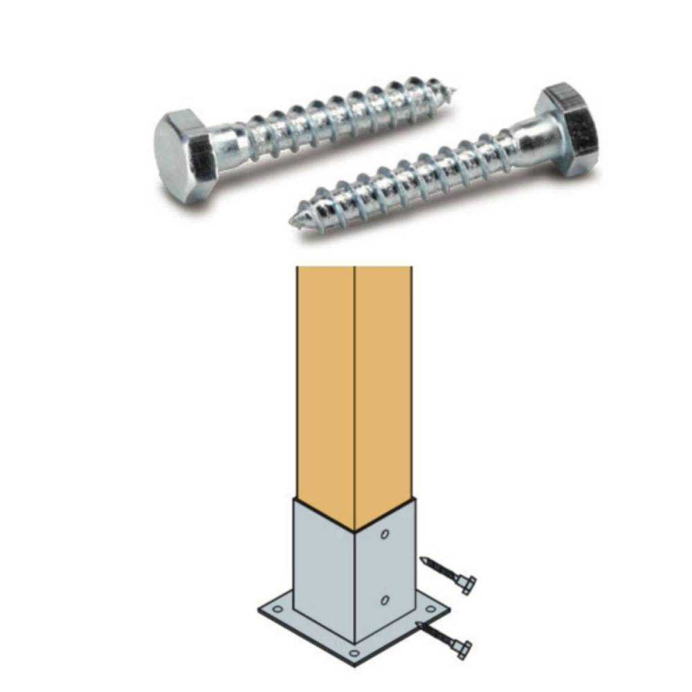 Set mit 2 Beißschrauben zur Mastverankerung 7x7 cm