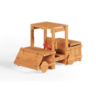 Holzfahrzeug für Kinder Fungoo Garden Buggy Garten-Spielplatz Teak-Farbe