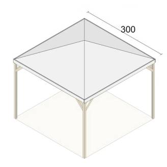 PVC-Hagelschutzplane für Pavillon 3x3 Weiß – Wetterfester Schutz